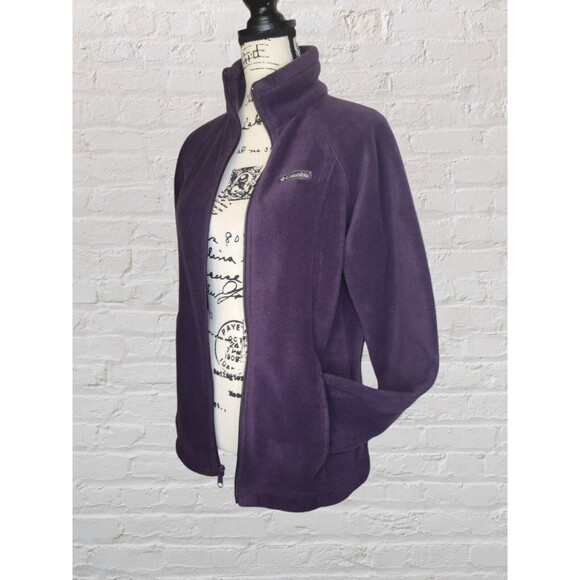 Columbia Benton Springs Jacket Womens SM Purple Fleece Full-Zip Warm Workout - Picture 1 of 10